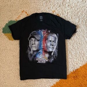 2025 SummerSlam WWE John Cena vs. Cody Rhodes Authentic T-Shirt (large)